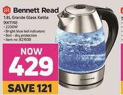 bennett read 1.8 l grande cordless glass kettle