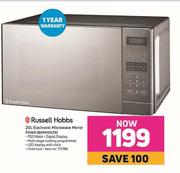 Russell Hobbs 20L Electronic Microwave Mirror Finish RHEM21LTR