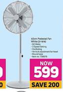 Logik 40cm Pedestal Fan (White) Zf-1616