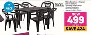 SAL 135cm Table Plus 6 Kingston Low Back Chairs-Per Set
