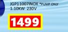 Aqua Water JGP11007INOX Pump 1.10KW 230V