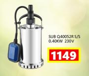 Aqua Water Sub Q40052R S/S 0.40KW 230V