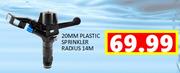 Azud 20MM Plastic Sprinkler Radius 14M