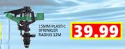Azud 15MM Plastic Sprinkler Radius 12M