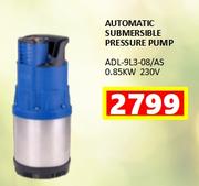 C.R.I. Automatic Submersible Pressure Pump ADL-9L3-08/AS 0.85KW 230V