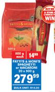 Fatti's & Moni's Spaghetti Or Macaroni-20 x 500g