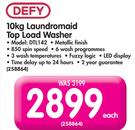 Defy 10Kg Laundromaid Top Load Washer DTL142