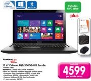 Lenovo 15.6" Celeron 4Gb/500GB/W8 Bundle G404-Per Bundle