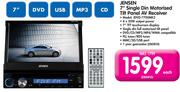 Jensen 7" Single Din Motorised Tilt Panel AV Receiver JDVD-7700MK2