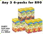 Purity Fruit Juice(All Variants)-3x6x200ml