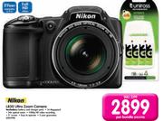 Nikon L830 Ultra Zoom Camera-Per Bundle