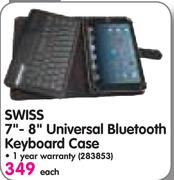 Swiss 7"-8" Universal Bluetooth Keyboard Case