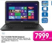 Dell 15.6" Ci5/8GB/1TB/W8 Notebook