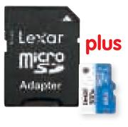 Lexar 64GB Micro SDHC 300X+ Adaptor