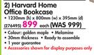 Harvard Home Office Bookcase 1230x800x395mm