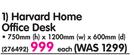 Harvard Home Office Desk 750x1200x600mm