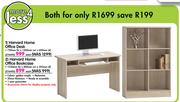 Harvard Home Office Desk 750x1200x600mm+Harvard Home Office Bookcase 1230x800x395mm