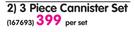 Brabantia 3 Piece Cannister Set-Per Set