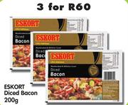 Eskort Diced Bacon-3x200g