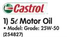 Castrol 5L Motor Oil 25W50