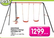 Hedstrom Neptune 2 Swings And Glider Set-Per Set