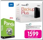 Seagate 3.5" 3TB Hard Drive Plus Panda Anti-Virus Software