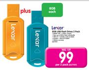 Lexar 8GB USB Flash Drives 2 Pack V20