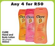 Clere Hand And Body Lotion (All Variants)-4x400ml