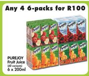 Purejoy Fruit Juice(All variants)-4x6x200ml