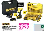Dewalt 18V Li-Ion Impact Drill Kit DCD776S2A-Per Kit