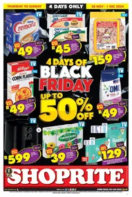 Shoprite Gauteng, Mpumalanga, North West & Limpopo : 4 Days Of Black Friday (28 November - 01 December 2024)