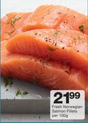 Fresh Norwegian Salmon Fillets-Per 100g