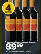 Simonsrood Dry Red-4 x 750ml