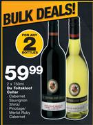 Du Toitskloof Cellar Cabernet Sauvignon Shiraz Pinotage/Merlot Ruby Cabernet-2x750ml