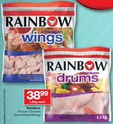 Rainbow Frozen Chicken Drumsticks/Wings-1.5Kg Each