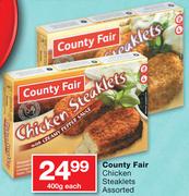 County Fair Chicken Steaklets Assorted-400g Each