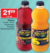 Clover Krush 100% Vrugtesapmengsel Verskeidenheid-1.5Ltr Elk