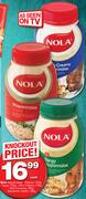 Nola MayonnaiseRegular 750g,Tangy 750g,Ultra Creamy 730g,Slim Dressing 780g,Snadwich Cream 780g-Each