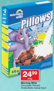 Morning Mills Chocolate Pillows/Shells/Balls Cereal-375g Each