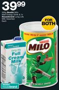 Nestle Milo Malt Energy Drink 500g & 1L Housebrand Long Life Milk Assorted-Each