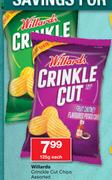 Willards Crinkle Cut Chips Assorted-125g Each