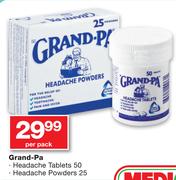 Grand-Pa Headache Tablets 50/Headache Powders 25-Per Pack