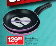 Cook & Love Non-Stick Frying Pan Set 24cm & 28cm-Per Set