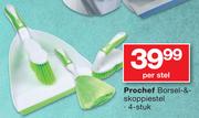 Prochef 4 Stuk Borsel & Skoppiestel-Per Stel