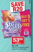 Sta Soft Fabric Conditioner Refill Value Pack Assorted-4x500ml