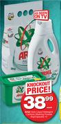 Ariel Auto Liquid Detergent-1.5Ltr/Auto Washing Powder-2Kg/Capsules 14-Each