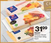 Clover Cheese Slices Assorted-400g Each
