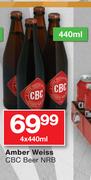 Amber Weiss CBC Beer NRB-4 x 440ml
