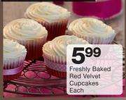 Freshly Baked Red Velvet Cupcakes-Each