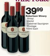 Robertson Winery Shiraz/Merlot/Cabernet Sauvignon/Pinotage-750ml Each